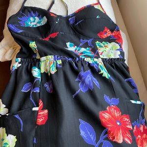 American Eagle Black Floral Dress